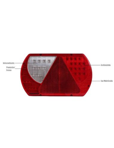 Piloto Trasero LED con Triangulo 12/24V 26017 Lucidity LeonLeds