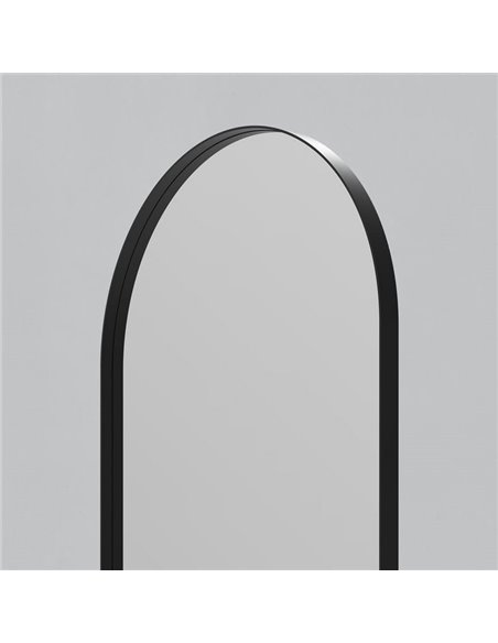 Espejo Sin Iluminación, con marco en forma de arco GIORGIA 120cmx60cm Negro