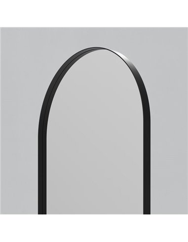 Espejo Sin Iluminación de cuerpo entero con marco en forma de arco GIORGIA 170cmx70cm Negro