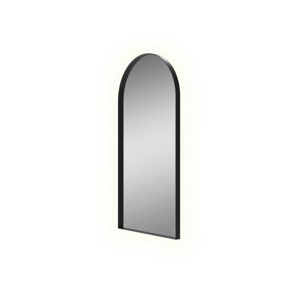 Miroir avec lumière LED 58W 3000K 3940lm GIORGIA, avec cadre en forme d'arc 120cmx60cm Noir