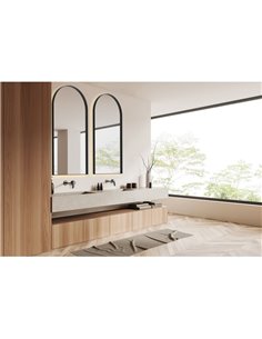 Espelho com luz LED 58W 3000K 3940lm GIORGIA, com moldura em arco 120cmx60cm Preto 2