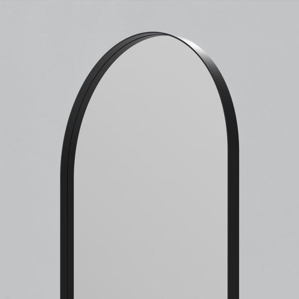 Miroir avec lumière LED 58W 3000K 3940lm GIORGIA, avec cadre en forme d'arc 120cmx60cm Noir