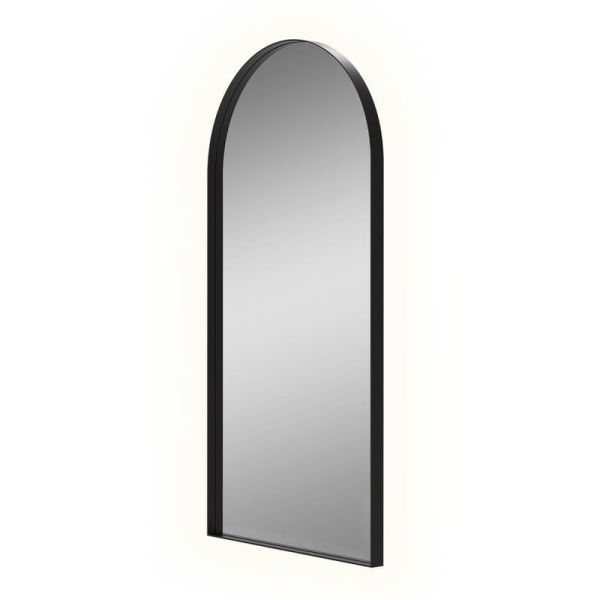 Miroir avec lumière LED sur toute la longueur, en forme d'arc 73W 3000K 4975lm GIORGIA 170cmx70cm Noir IP44