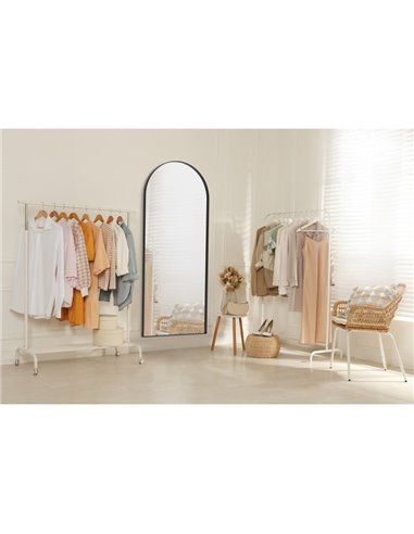 Espejo con luz LED de cuerpo entero, con forma de arco 73W 3000K 4975lm GIORGIA 170cmx70cm Negro IP44