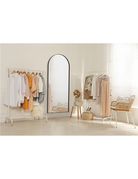 Miroir avec lumière LED sur toute la longueur, en forme d'arc 73W 3000K 4975lm GIORGIA 170cmx70cm Noir IP44