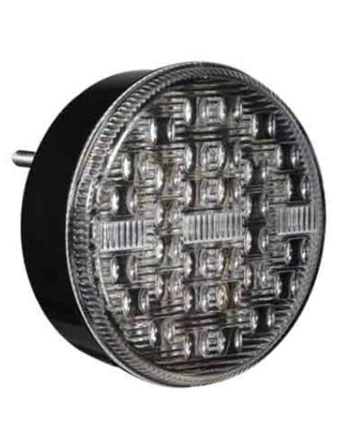Piloto Trasero LED 3 Funciones Redondo 12V / 24V Tulipa Transparente 9Cm de diámetro