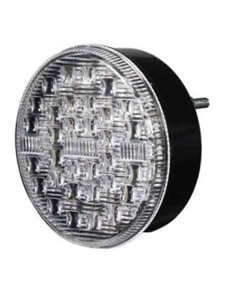 Piloto Trasero LED 3 Funciones Redondo 12V / 24V Tulipa Transparente 9Cm de diámetro