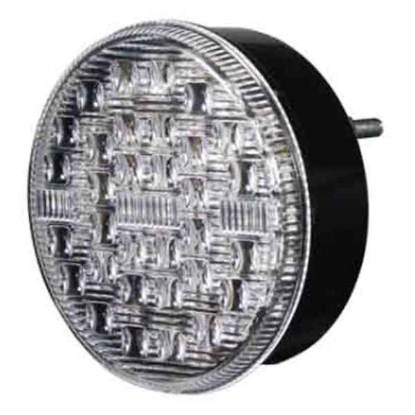 Lanterna Traseira LED 3 Funções Redonda 12V / 24V Abajur Transparente 9Cm de diâmetro