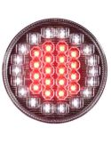 Piloto Trasero LED con Niebla y Marcha Atrás Redondo 12V / 24V Tulipa Transparente 9Cm de diámetro