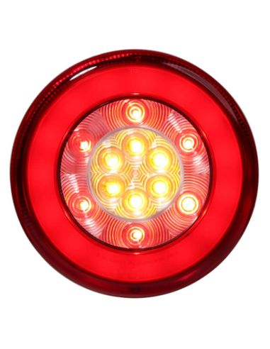 Feu Arrière LED 3 Fonctions Rond Glo Track Néon Diamètre 14Cm