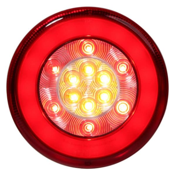 Piloto Trasero LED 3 Funciones Redondo Glo Track Neon 14Cm de diámetro