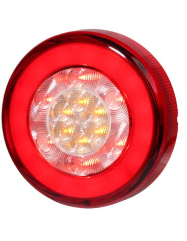 Lanterna Traseira LED 3 Funções Redonda Glo Track Neon 14Cm de diâmetro