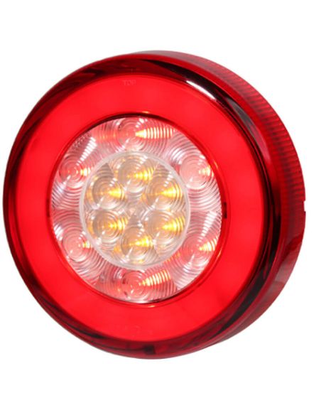 Piloto Trasero LED 3 Funciones Redondo Glo Track Neon 14Cm de diámetro