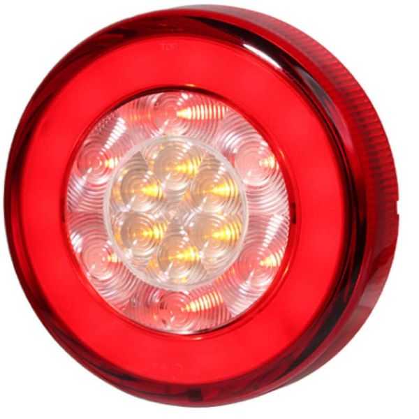 Lanterna Traseira LED 3 Funções Redonda Glo Track Neon 14Cm de diâmetro