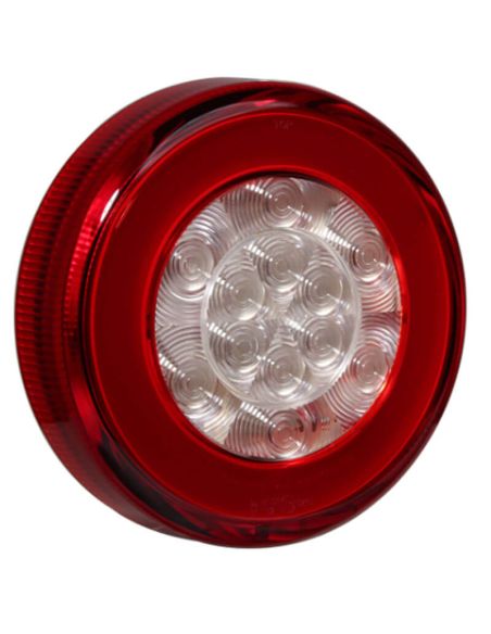 Piloto Trasero LED 3 Funciones Redondo Glo Track Neon 14Cm de diámetro