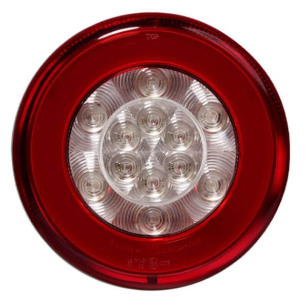 Piloto Trasero LED 3 Funciones Redondo Glo Track Neon 14Cm de diámetro