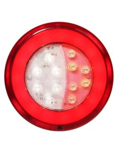 Piloto Trasero LED Redondo Posición, Niebla y Marcha Atrás Glo Track Neon 14Cm de diámetro 2