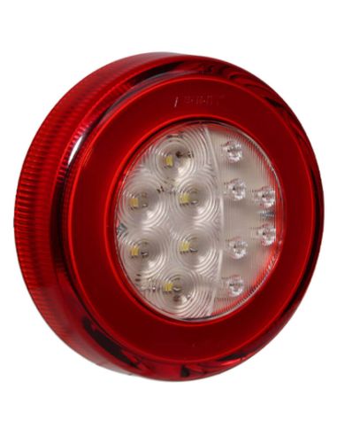 Piloto Trasero LED Redondo Posición, Niebla y Marcha Atrás Glo Track Neon 14Cm de diámetro