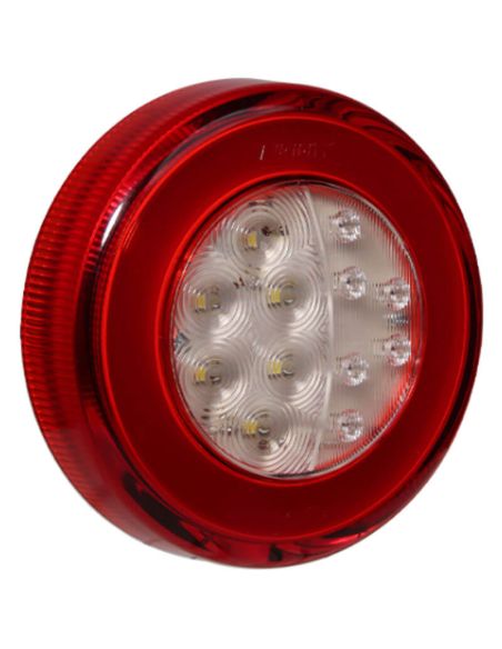 Piloto Trasero LED Redondo Posición, Niebla y Marcha Atrás Glo Track Neon 14Cm de diámetro
