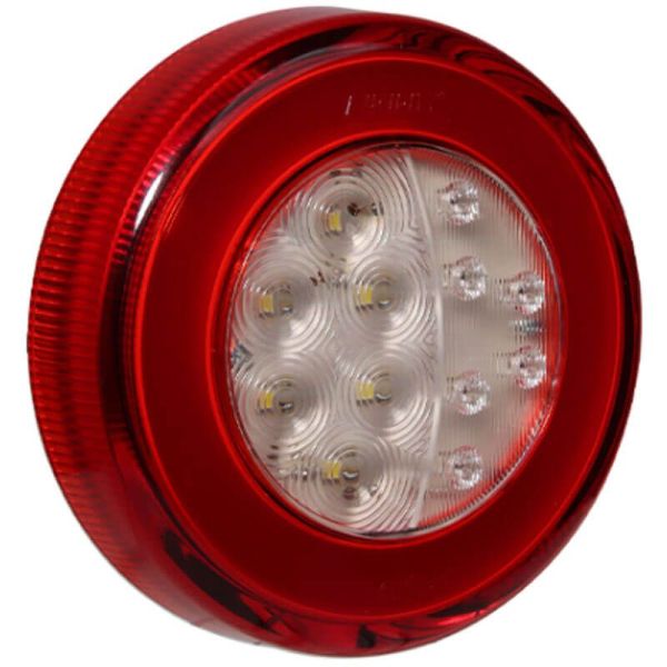 Piloto Trasero LED Redondo Posición, Niebla y Marcha Atrás Glo Track Neon 14Cm de diámetro