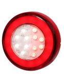 Piloto Trasero LED Redondo Posición, Niebla y Marcha Atrás Glo Track Neon 14Cm de diámetro