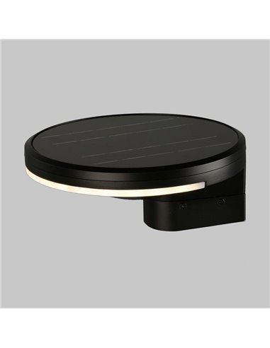 Applique Solaire LED Texturée Anthracite GLOSS, LED 5W 3000K 500lm, IP65, Batterie Intégrée, Pour Extérieur