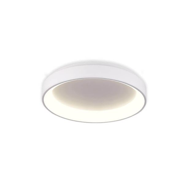 Plafonnier LED GRACE Ø48cm Blanc Texturé/Noir, 40W 3450lm, Interrupteur à Glissière 2700K-3000K, Avec/Sans Casambi