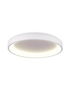 Plafonnier LED GRACE Ø58cm Blanc Texturé/Noir, 50W 4250lm, Interrupteur à Glissière 2700K-3000K, Avec/Sans Casambi