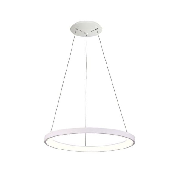 GRACE Candeeiro Suspenso LED Ø58 Texturizado Branco/Preto, LED 50W 4000K 4250lm Com/Sem Casambi
