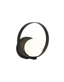 Aplique de pared LED redondo HALO Oro Técnico/Negro - Opal, LED 5W 370lm, Kelvin 2700K-3000K con Interruptor deslizante