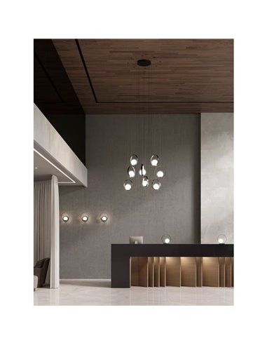 Lámpara de Sobremesa LED redonda HALO Oro Técnico/Negro - Opal, LED 5W 370lm, 2700K-3000K con Interruptor deslizante