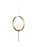 Lámpara de Techo Colgante LED HALO 1 Luz Oro Técnico/Negro - Opal, LED 5W 370lm, 2700K-3000K con Interruptor deslizante