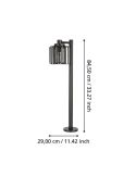 Baliza Exterior Rejillas SELINUS 85cm Alto Elegante IP65 | LeonLeds