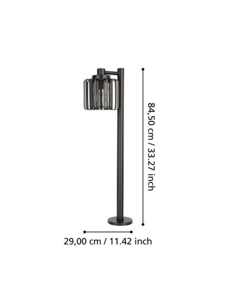 Baliza Exterior Rejillas SELINUS 85cm Alto Elegante IP65 | LeonLeds