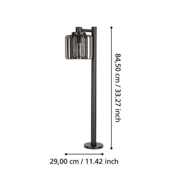 Baliza Exterior Rejillas SELINUS 85cm Alto Elegante IP65 | LeonLeds