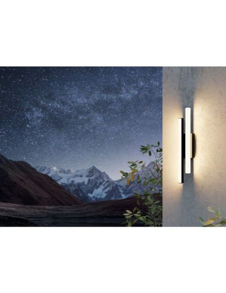 Aplique Pared Exterior SERRICELLA 2 Barras Rectas Verticales | LeonLeds