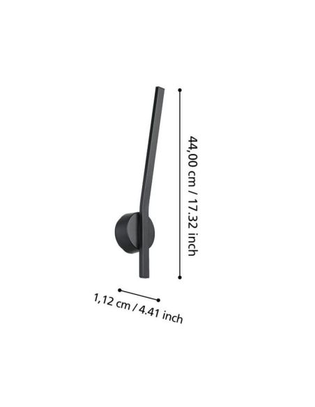 Aplique Pared Barra Alargada Horizontal TAPARITA 32cm LED | LeonLeds