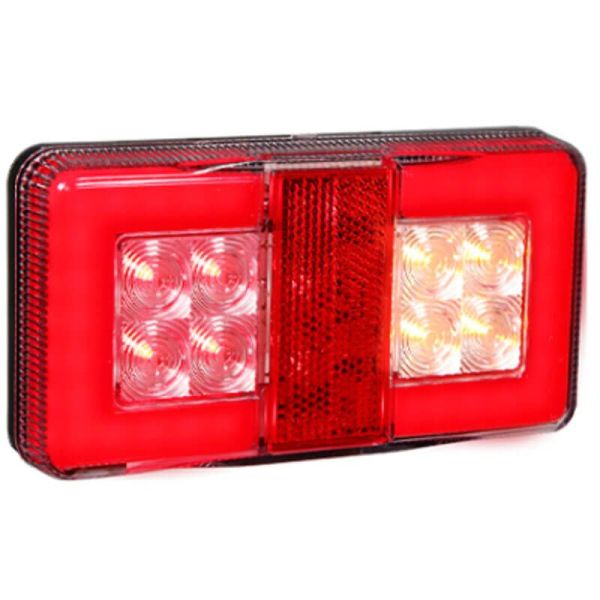 Farolim LED traseiro 4 funções efeito...