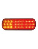 Piloto Trasero LED rectangular con Tulipa Transparente 3 Funciones 12V 24V 26021ARR-V