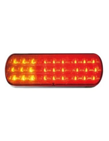 Piloto Trasero LED rectangular con Tulipa Transparente 3 Funciones 12V 24V 26021ARR-V