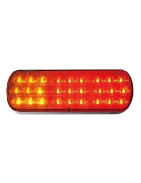 Piloto Trasero LED rectangular con Tulipa Transparente 3 Funciones 12V 24V 26021ARR-V