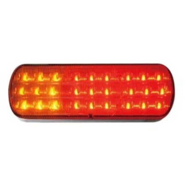 Piloto Trasero LED rectangular con Tulipa Transparente 3 Funciones 12V 24V 26021ARR-V
