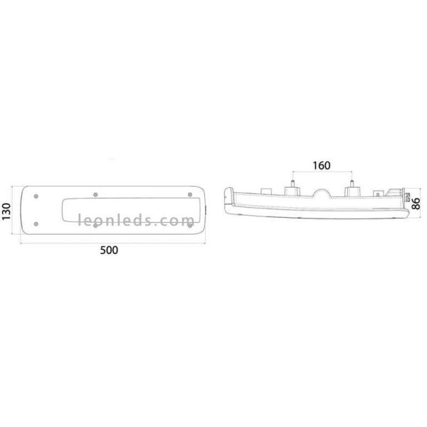 Dimensions Éclairage LED pour tête de tracteur Volvo Renault LC9 | Éclairage LéonLeds