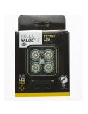 Faro de Trabajo LED cuadrado Mini Hella Value Fit TS1700 1700Lm 12V 24V con cable