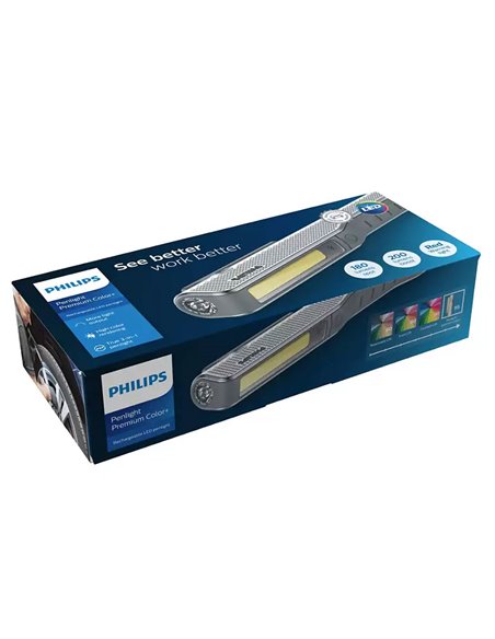 Linterna profesional de Bolsillo Penlight Premium Color+, de aluminio, resistente a golpes y a líquidos 180Lm