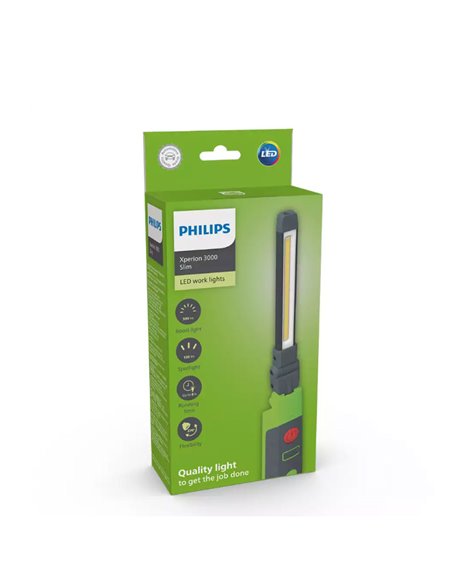 Lámpara de mano Xperion 3000 Slim, para iluminar espacios estrechos 500Lm IK07 IP20 con imán