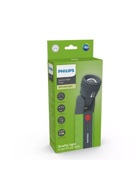 Lanterna de trabalho com luz LED Xperion 3000 Zoom 1000Lm 6000K com ímã e cabeça giratória 180º