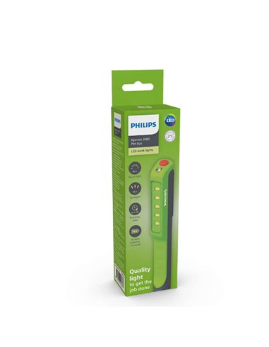 Lámpara de taller LED Xperion 3000 Pen Eco con luz larga de 90Lm foco de 10Lm 6000K IK07 IP20