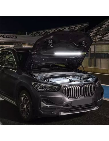 Lâmpada de trabalho LED alongada para Bonnet Xperion 6000 capô ajustável 1200Lm rotação 360º com suporte telescópico extensível 