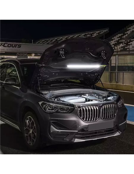Lâmpada de trabalho LED alongada para Bonnet Xperion 6000 capô ajustável 1200Lm rotação 360º com suporte telescópico extensível 